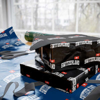 Switzerland Sports Throwback Design Wrapping Paper Roll Vintage Swiss Flag Soccer Jersey Style