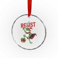 Sword Wielding Frog Resistance Crystal Glass Ornament Resist Protest No Kings TS02