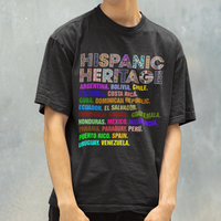 Hispanic Heritage Month T Shirt Hispanic Countries Proud To Be Hispanic Heritage Month - Wonder Print Shop