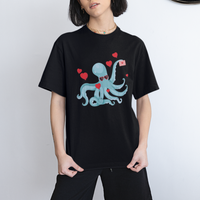 Valentine's Day T Shirt Octopus With Heart Balloons Cute Love Letter - Wonder Print Shop