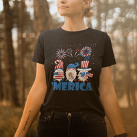 4th of July Gnome T Shirt Merica Gnomes USA Flag Fireworks Celebrate Independence Day 4th of July - Wonder Print Shop