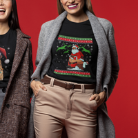 Funny Santa Claus T Shirt Pooping Down The Chimney Ugly Sweater Christmas - Wonder Print Shop