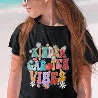 Kindergarten Vibes T Shirt For Kid 1st Day Of School Retro Groovy - Wonder Print Shop