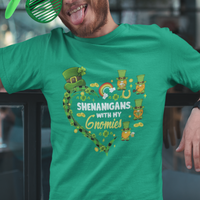 St. Patrick's Day T Shirt Shenanigans With My Gnomies Shamrock Gnome - Wonder Print Shop