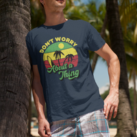 Jamaica T Shirt Don't Worry About A Thing Retro Caribbean Jamaica Reggae - Wonder Print Shop