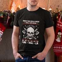 Christmas T Shirt Viking Valhalla Deck The Halls With Skulls And Bodies - Wonder Print Shop