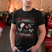 Christmas T Shirt Merry Mothmas Santa Mothman Xmas Night - Wonder Print Shop