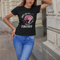 Valentine's Day T Shirt Roses Are Red Blah Skeleton Tacos Funny Food Lover - Wonder Print Shop