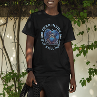 Lesbian Skeleton Couple Valentine's Day T Shirt Dead Inside But Still Horny - Wonder Print Shop