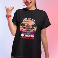 This Is My Hawaiian Christmas Shirt Retro Tropical Xmas Hawaii Tiki T Shirt - Wonder Print Shop