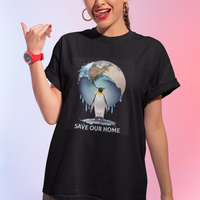 Earth Day T Shirt Animal Wildlife Conservation Penguin Save Our Home Earth Day - Wonder Print Shop