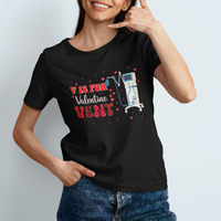 Valentine's Day T Shirt V Is For Vent Respiratory Therapist Nurse Healthcare Worker - Wonder Print Shop
