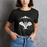 Halloween Bat T Shirt Stay Spooky Witchy Celestial Dark Academia - Wonder Print Shop
