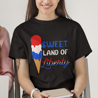 4th of July T Shirt 4th of July Sweet Land of Liberty American Patriotic - Wonder Print Shop