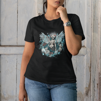 Floral Gothic Skeleton T Shirt Floral Gothic Skeleton Goblincore Karma Fairy Roses Skull Floral Skeleton Angel In My Next Life I Want To Be The Karma Fairy - Wonder Print Shop
