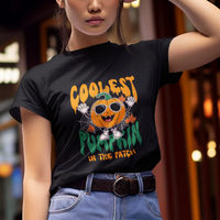 Fall Pumpkin T Shirt Coolest Pumpkin In The Patch Autumn Halloween Spooky Season - Wonder Print Shop
