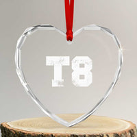 T8 Jersey Heart Crystal Glass Ornament Concert Inspired Outfit Varsity Sports - Wonder Print Shop