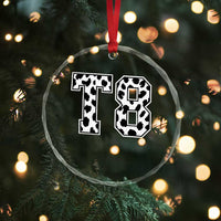 T8 Jersey Number Crystal Glass Ornament Y2k Leopard Number Concert Inspired Outfit Varsity Sports - Wonder Print Shop