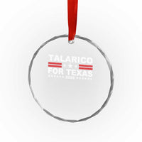 Talarico For Texas US Senate 2026 Crystal Glass Ornament James Talarico Support