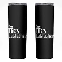 Funny Cat Dad Skinny Tumbler The Catfather - Wonder Print Shop