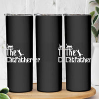 Funny Cat Dad Skinny Tumbler The Catfather - Wonder Print Shop