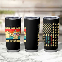 Best Cat Dad Ever Tumbler Cup The Man The Myth The Legend American Paw Flag - Wonder Print Shop