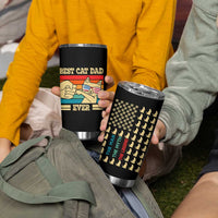 Best Cat Dad Ever Tumbler Cup The Man The Myth The Legend American Paw Flag - Wonder Print Shop