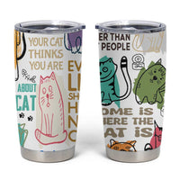Cute Cat Graphic Tumbler Cup Funny Cat Lover Sayings - Wonder Print Shop