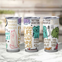 Cute Cat Graphic Tumbler Cup Funny Cat Lover Sayings - Wonder Print Shop