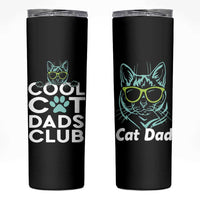 Funny Cat Dad Skinny Tumbler Cool Cat Dads Club - Wonder Print Shop
