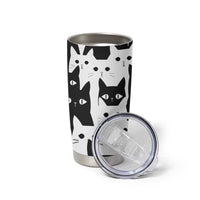 Funny Black Cat Tumbler Cup It's Fine I'm Fine Everything Is Fine Burnt Cat Meme - Wonder Print Shop