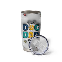 Personalized Dog Dad 3D Inflated Effect Printed Tumbler Cup Custom Dogs Name Best Dog Dad Ever Fist Bump - Wonder Print Shop