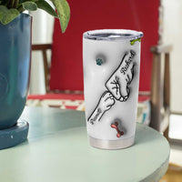 Personalized Dog Dad 3D Inflated Effect Printed Tumbler Cup Custom Dogs Name Best Dog Dad Ever Fist Bump - Wonder Print Shop