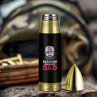 Bearded Dad Bullet Tumbler Cool Patriotic American Papa US Flag Vintage