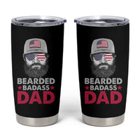 Bearded Dad Tumbler Cup Cool Patriotic American Papa US Flag Vintage - Wonder Print Shop