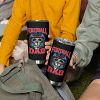 Football Dad Tumbler Cup Skull With Helmet Rugby Father's Day - Wonder Print Shop