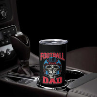 Football Dad Tumbler Cup Skull With Helmet Rugby Father's Day - Wonder Print Shop