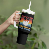 Funny Dad Jokes Tumbler With Handle I Think You Mean Rad Jokes Father's Day Vintage - Wonder Print Shop