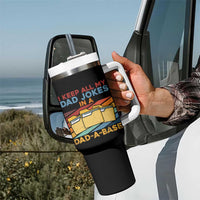 Dad Joke Tumbler With Handle I Keep All My Dad Jokes In A Dad-A-Base Father's Day - Wonder Print Shop
