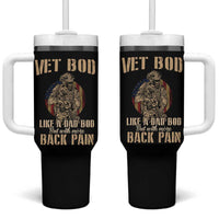 Veteran Dad Tumbler With Handle Vet Bod Like Dad Bod But With More Back Pain - Wonder Print Shop