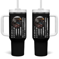 Veteran Dad American Eagle Tumbler With Handle Husband Daddy Protector Hero Us Flag - Wonder Print Shop