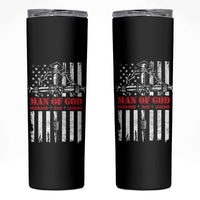 Blessed Dad Skinny Tumbler Man Of God Husband Dad Legend American Flag Christian Cross - Wonder Print Shop