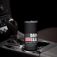 Funny Dad Tax Definition Skinny Tumbler Vintage American Flag Father's Day - Wonder Print Shop