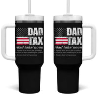 Funny Dad Tax Definition Tumbler With Handle Vintage American Flag Father's Day - Wonder Print Shop