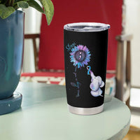 Suicide Prevention Awareness Tumbler Cup Teal Purple Elephant Sunflower Stay Your Story Is Not Over - Wonder Print Shop