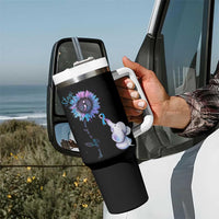 Suicide Prevention Awareness Tumbler With Handle Teal Purple Elephant Sunflower Stay Your Story Is Not Over - Wonder Print Shop