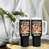 Childless Cat Ladies United Tumbler With Handle Feline Lover Retro - Wonder Print Shop