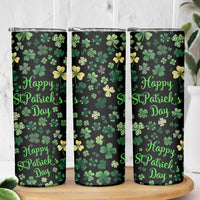 Lucky Irish Shamrocks Skinny Tumbler Happy St Patricks Day
