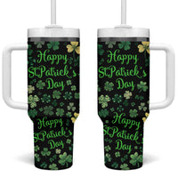Lucky Irish Shamrocks Tumbler With Handle Happy St Patricks Day