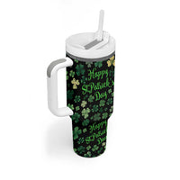 Lucky Irish Shamrocks Tumbler With Handle Happy St Patricks Day